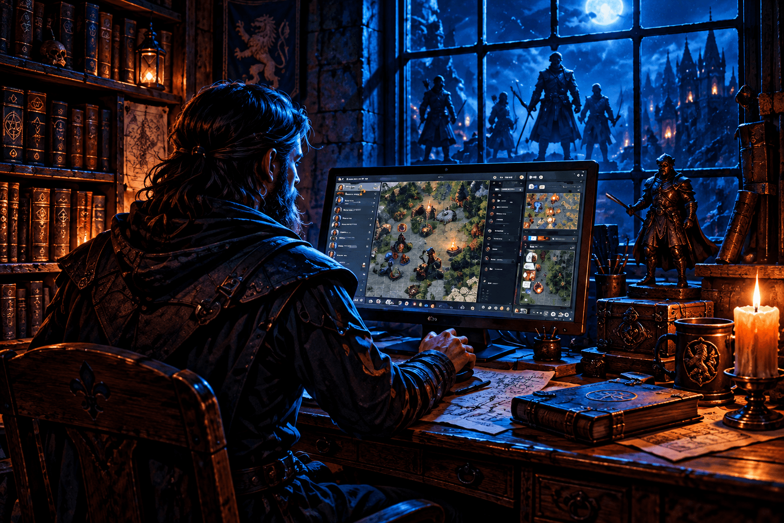 Foto jogando RPG